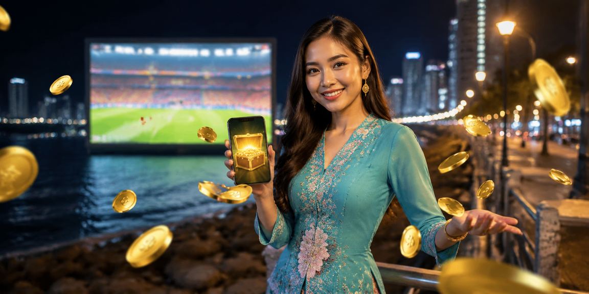 Pemain berbaju kurung dari Penang menyemak odds pertaruhan bola sepak dalam talian di emas5